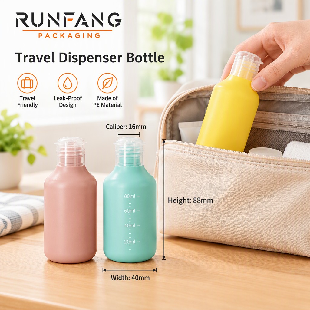 60 ml / 2 fl.oz Empty PE Bottle with Flip Cap