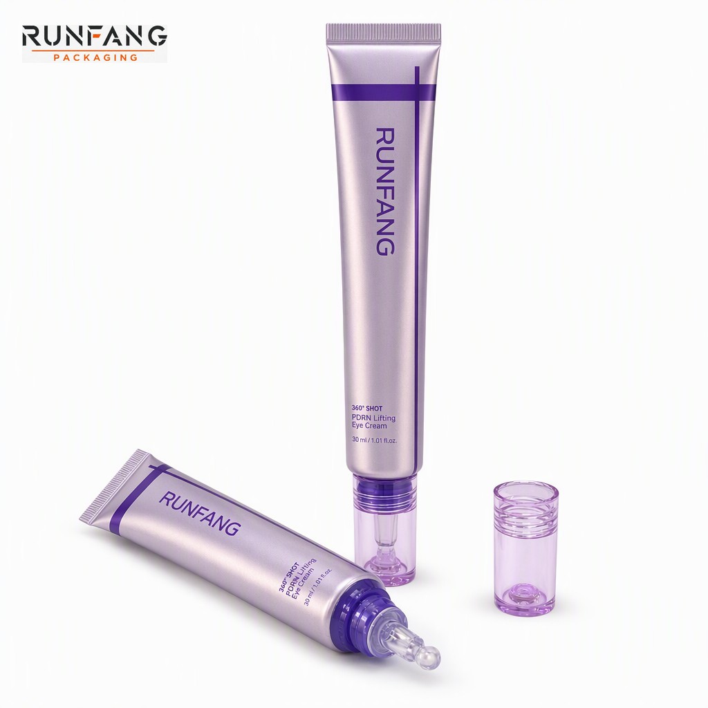 Tubo de compresión para cosméticos ABL de 22 mm de diámetro con tapa de rosca.